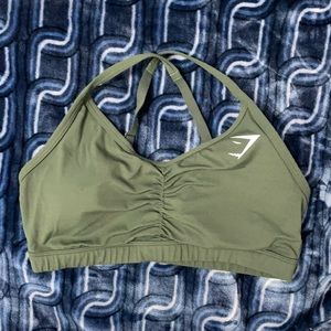 Gymshark ruched sports bra in size medium